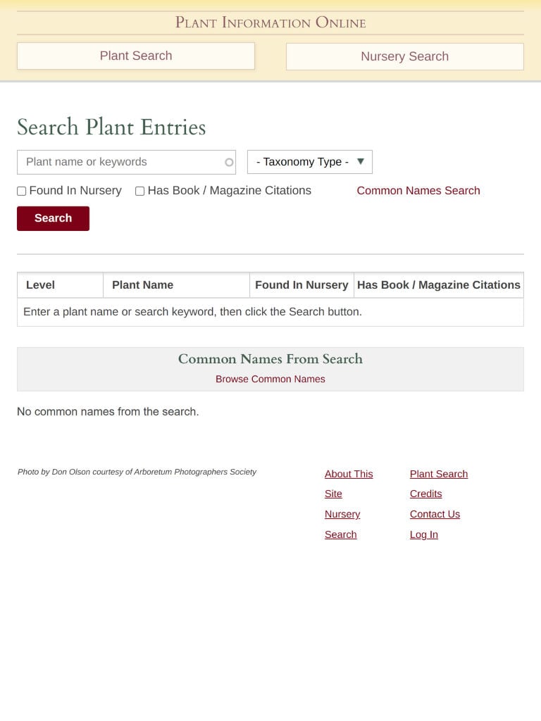 UMN Plant Information Online Tablet